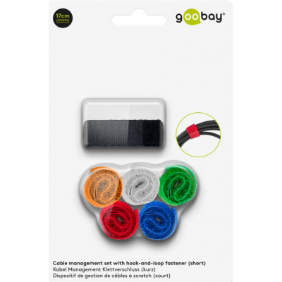 Set de 6 piese pentru gestionarea cablurilor (17 x 2 cm)