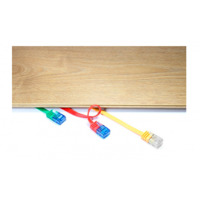 Patch cord Cat 6A UTP plat, 20m, Cu  rosu,Goobay